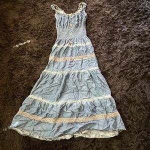 Denim fit and flare dress